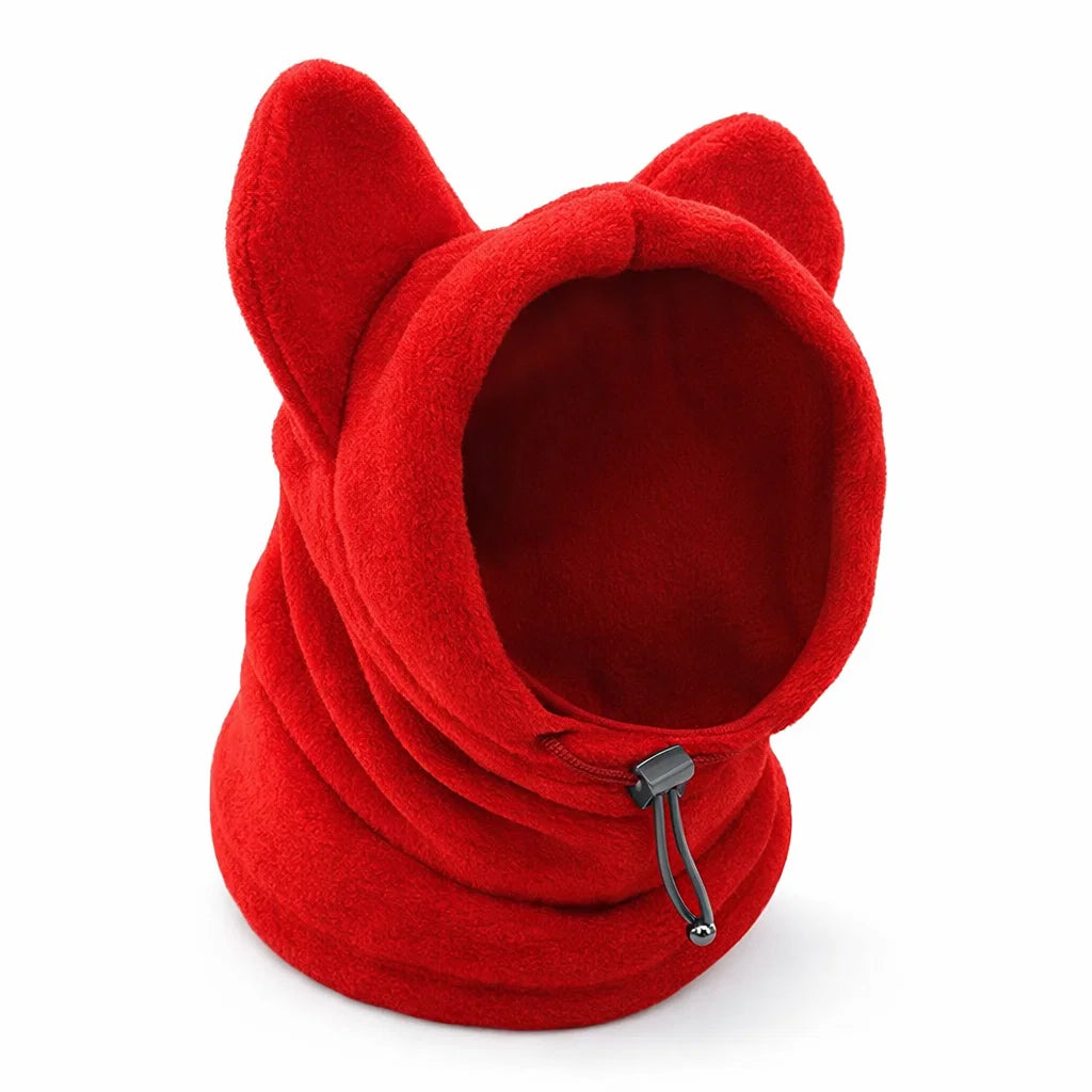 Varm hundelue med ørebeskyttelse