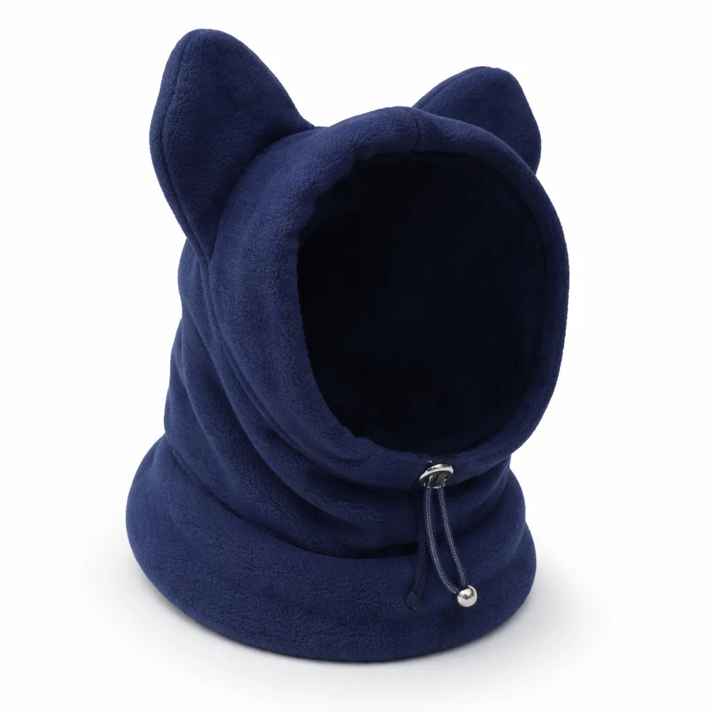 Varm hundelue med ørebeskyttelse